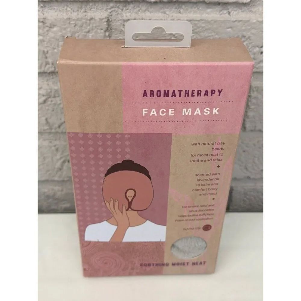 Aromatherapy Face Mask with Scented Lavender Oils and Natural Clay Beads